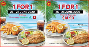 Featured image for Manhattan FISH MARKET’s 1-for-1 Fish ‘n Chips and Grilled Dory ‘n Garlic Herb Rice deal to return from 26 – 28 June 2020
