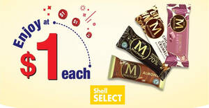 Featured image for (EXPIRED) (Fully redeemed!) $1 Magnum Ice Cream (Single) (U.P. $3.90) at participating Shell Select stores till 31 Aug 2020