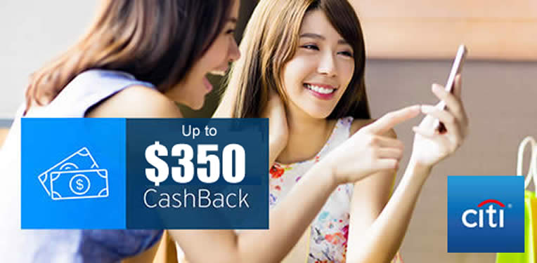 Featured image for Citibank: Apply for selected credit cards & get free gifts such as up to $350 Cash Back & more! Apply by 14 July 2020