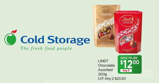 Featured image for Lindor Cornet Assorted chocolates are going at 2-for-$12 (usual $23.30) at Cold Storage till 23 July 2020