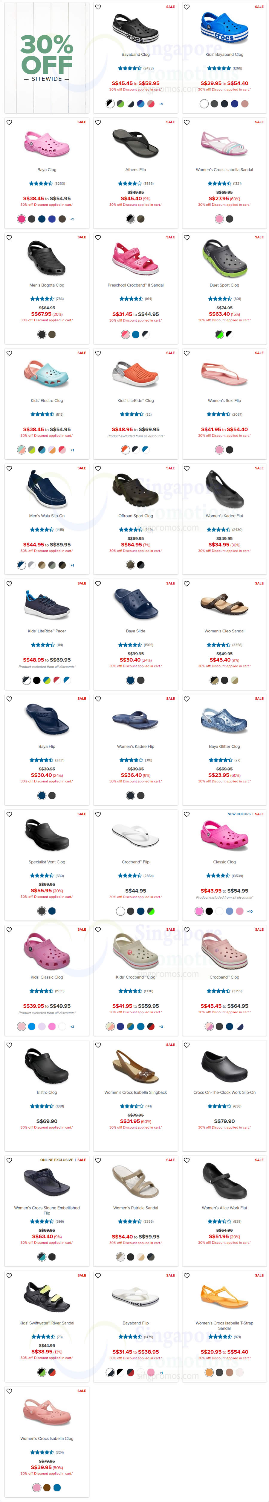 Crocs: 30% OFF sitewide online sale 