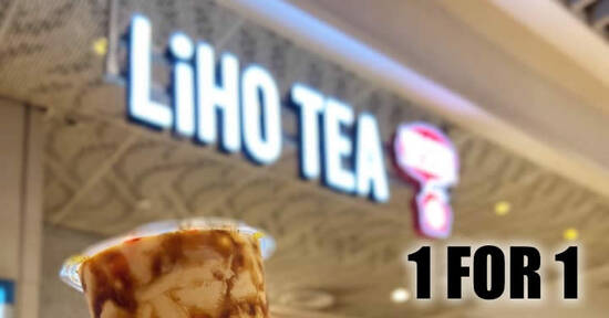 LiHO is running a 1-for-1 ALL drinks promotion at their 3 new outlets from 12 – 14 Sep 2020 - 1