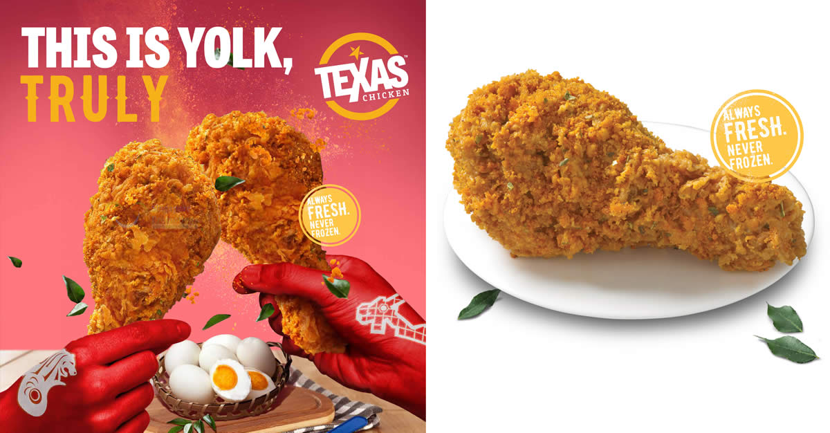 Featured image for Texas Chicken brings back Real Salted Egg Fried Chicken in celebration of National Day from 16 July - 26 August 2020