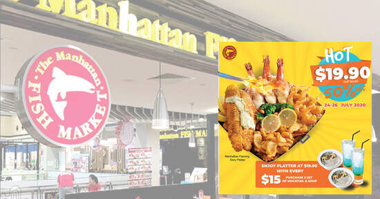 Featured image for The Manhattan FISH MARKET signature Manhattan Flaming Dory Platter is 50% off from 24 - 26 July 2020