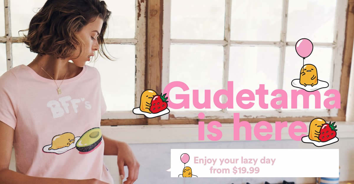 Cotton On Body is now offering Gudetama sleepwear from S 19.99