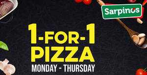 Featured image for Sarpino’s: Buy-1-get-1-free pizzas of all sizes (except personal) from Mondays to Thursdays