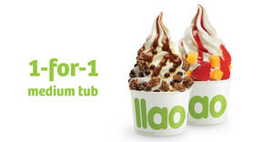 Featured image for llaollao: Enjoy 1-for-1 Medium Tub for only $5.90 (Usual Price: $11.80) at Bugis Junction & IMM outlets on 26 August 2020