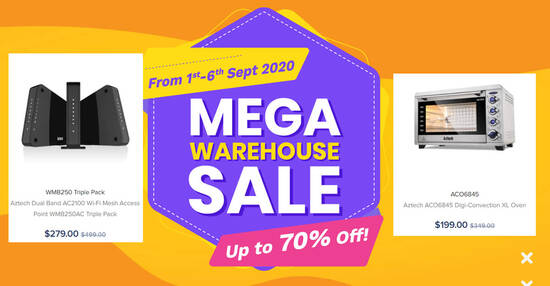 Featured image for Aztech's Mega Warehouse Sale is happening online from 1st - 6th Sept 2020
