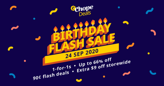 Featured image for ChopeDeals One-Day Mega Sale: Over 250 Exclusive Deals, 1-for-1s and $0.90 Flash Deals on 24 Sep 2020