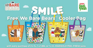 Featured image for (EXPIRED) Free We Bare Bears cooler bag when you purchase Marigold Peel Fresh till 5 October 2020