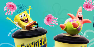 Featured image for Grab your favourite Spongebob or Patrick cup topper with the Spongebob combo at Golden Village this Oct ’20