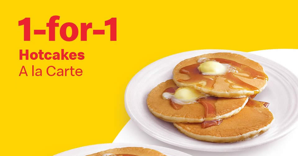 Featured image for McDonald's S'pore will be offering 1-for-1 Hotcakes on 6 June 2022, 4am - 11am