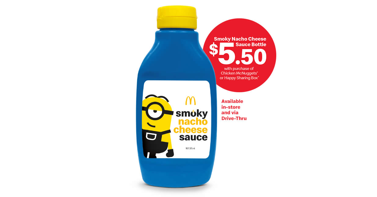 Featured image for McDonald's offering Smoky Nacho Cheese Sauce in a bottle for $5.50 (From 17 Sept 2020)