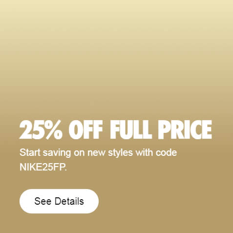 Nike 25 hot sale off coupon