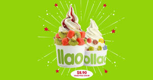 Featured image for llaollao: Grab 1 Small Tub + 1 Medium Tub for only $8.90 (Usual: $10.80) at all outlets from 30 Oct – 1 Nov 2020