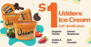 Featured image for $1 Udders Ice Cream (U.P. $4.50) at most Shell stations islandwide till 30 Nov 2020