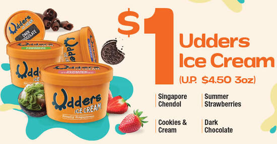 $1 Udders Ice Cream (U.P. $4.50) at most Shell stations islandwide till 30 Nov 2020 - 1