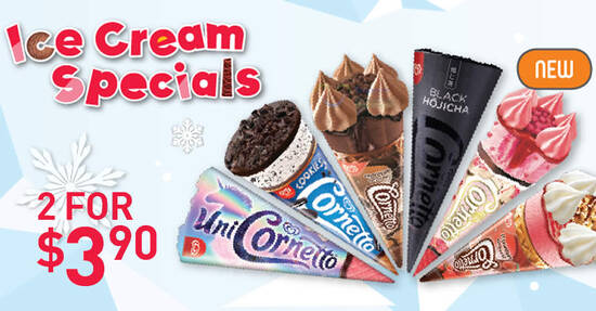 7-Eleven Ice Cream Specials – Wall’s Cornetto at 2-for-$3.90, Häagen-Dazs Mini Cups at 2-for-$8 & more till 27 Oct 2020 - 1