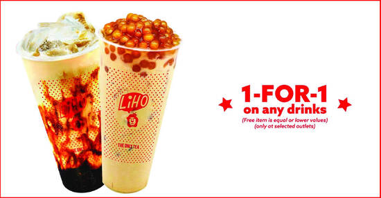 Featured image for LiHO: 1-FOR-1 any drinks this weekend at Downtown East (31 Oct - 1 Nov 2020)