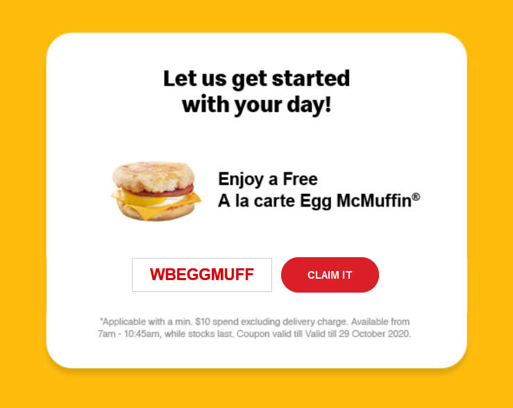 Coupon code mcdelivery Up to