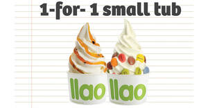 Featured image for (EXPIRED) llaollao: 1-for-1 Small Tub at $4.90 (usual $9.80) for students on Tuesdays from 20 October 2020