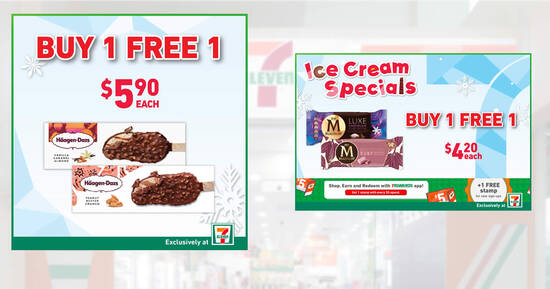 7-Eleven: 1-for-1 Häagen-Dazs Stickbar, Magnum Ruby/Luxe & more ice cream deals till 8 Dec 2020 - 1