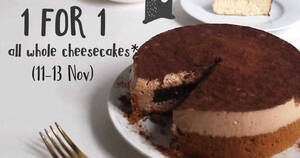 Featured image for (EXPIRED) Cat & the Fiddle is offering 1-FOR-1 for almost all whole cheesecakes till 13 November 2020