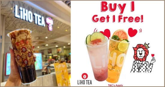 LiHO is offering 1-for-1 drinks at Dhoby Ghaut MRT station outlet till 6 Jan 2021 - 1