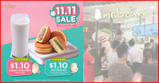 Featured image for Mr Bean is offering $1.10 11.11 Sale deals on 11 Nov 2020