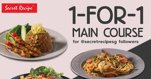 Featured image for Secret Recipe Singapore to offer 1-for-1 all mains on 11 Nov 2020