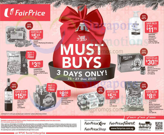 Fairprice 3day deals 25 Dec 2020