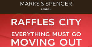 Featured image for (EXPIRED) Marks & Spencer Raffles City is having an up to 70% off moving out sale till 31 Dec 2020