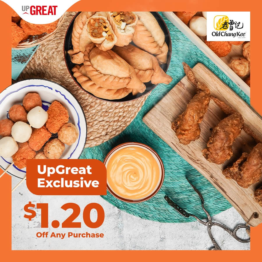 Old Chang Kee: Enjoy $1.20 off your purchase at all outlets island-wide