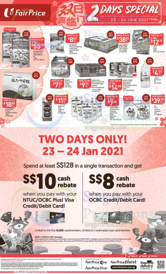 Fairprice 2day deals 23 Jan 2021