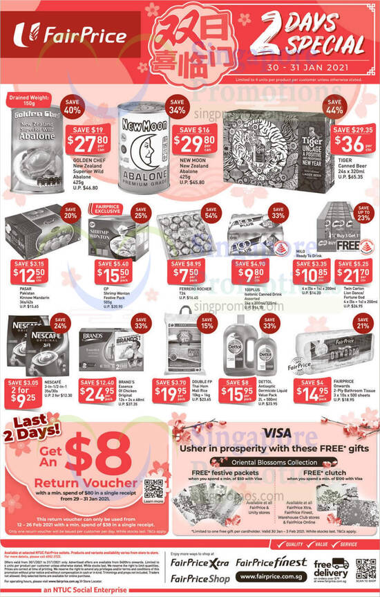 Fairprice 2day deals 30 Jan 2021