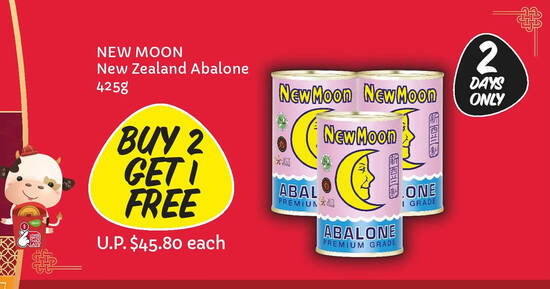 Featured image for TWO Days Only! Giant is offering Buy-2-Get-1-Free New Moon New Zealand Abalone till 29 Jan 2021