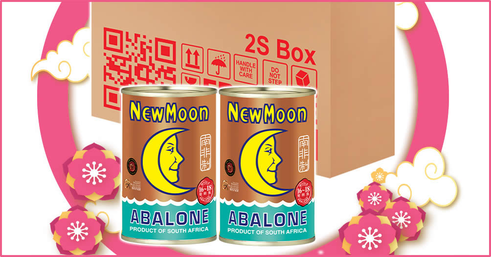 Featured image for Grab New Moon South Africa 16-18pcs Abalone 400g at $36 for two cans (From 16 Jan 2021)