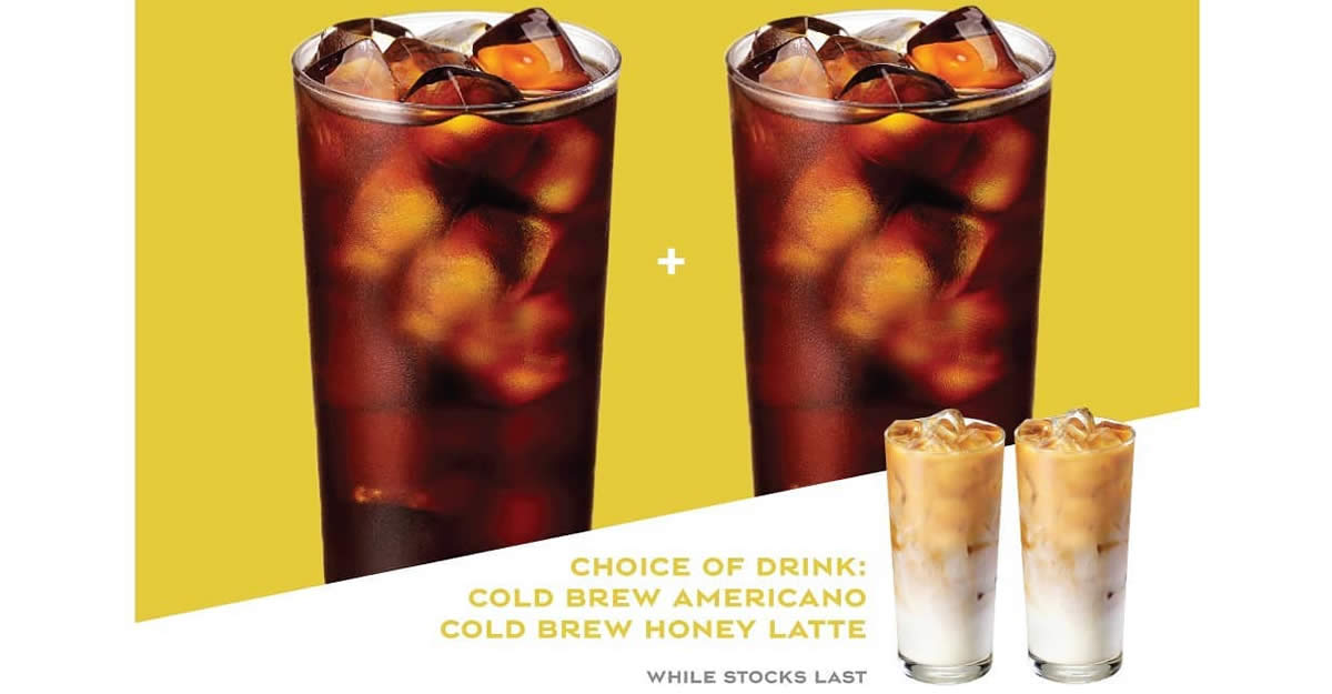 Featured image for Paris Baguette: 1-for-1 Cold Brew Coffee from Mondays to Thursdays (From 25 Jan 21)