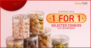 Featured image for BreadTalk: Enjoy 1-for-1 promotion on selected cookies (U.P. $12.80 each) till 11 Feb 2021