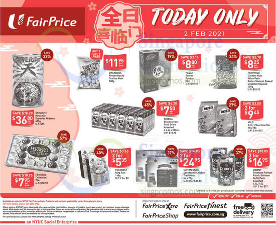 Fairprice 1day deals 2 Feb 2021