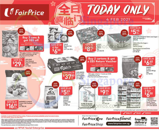 Fairprice 1day deals 4 Feb 2021