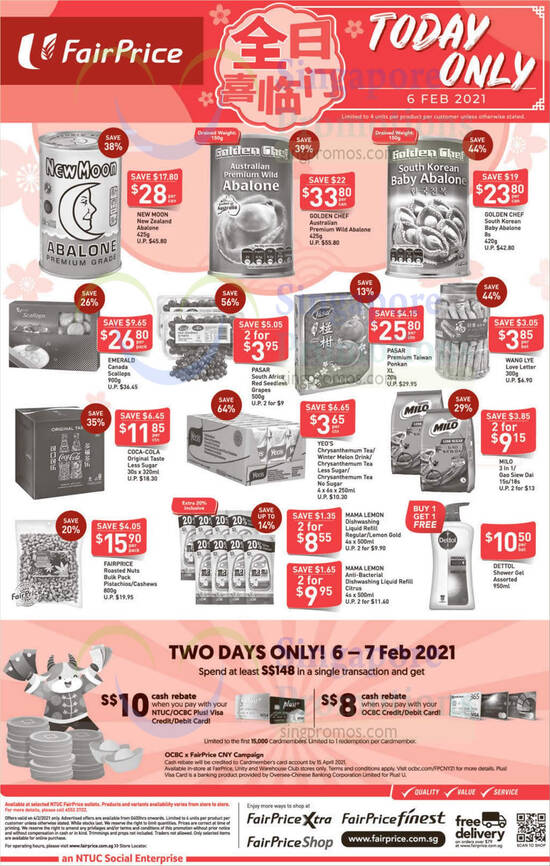 Fairprice 1day deals 6 Feb 2021