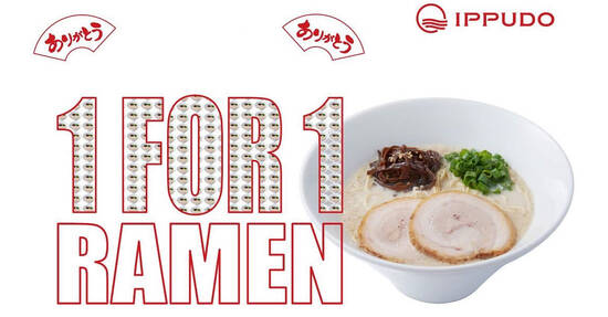 IPPUDO Shaw Centre is offering 1-for-1 ramen in celebration of the outlet’s 7th Anniversary on 1 March 2022 - 1