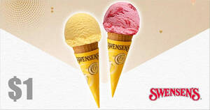 Featured image for Swensen’s: $1 Scoop of Swensen’s Ice Cream (Dine-in/Takeaway) for SAFRA members till 31 March 2021
