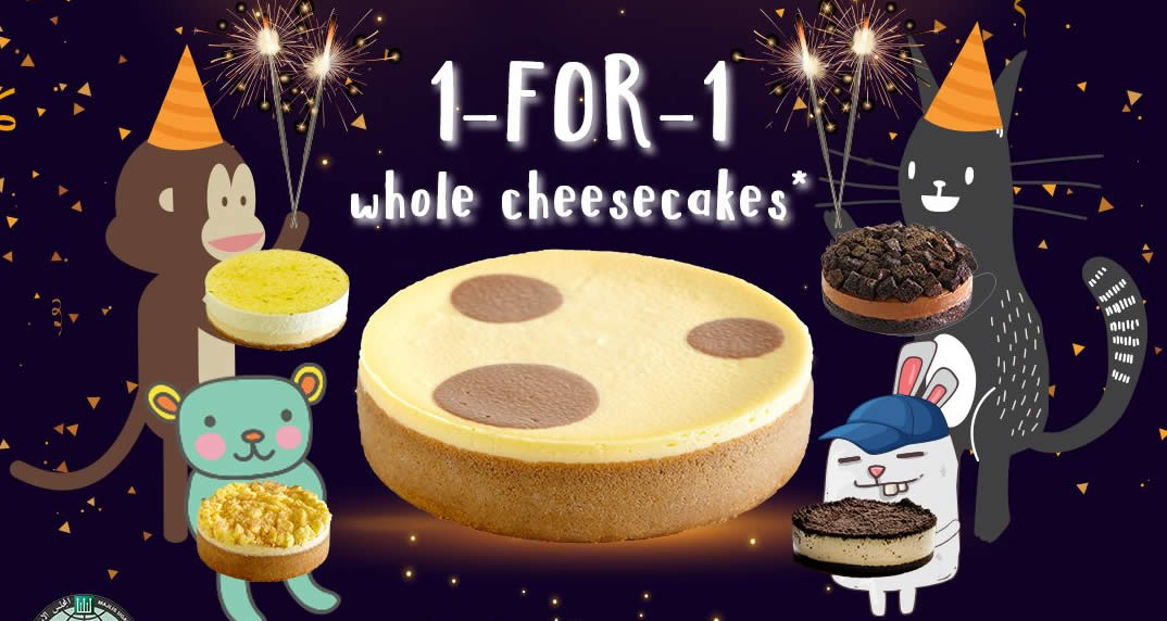Featured image for Cat & the Fiddle is offering 1-FOR-1 selected whole cheesecakes till 23 March 2021