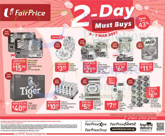 Fairprice 2days deals 6 Mar 2021