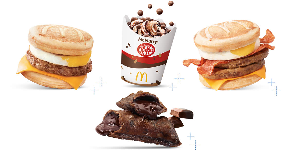 Featured image for McDonald's S'pore McGriddles is back along with Chocolate Pie, KIT KAT® McFlurry® and more (From 28 Feb 2022)