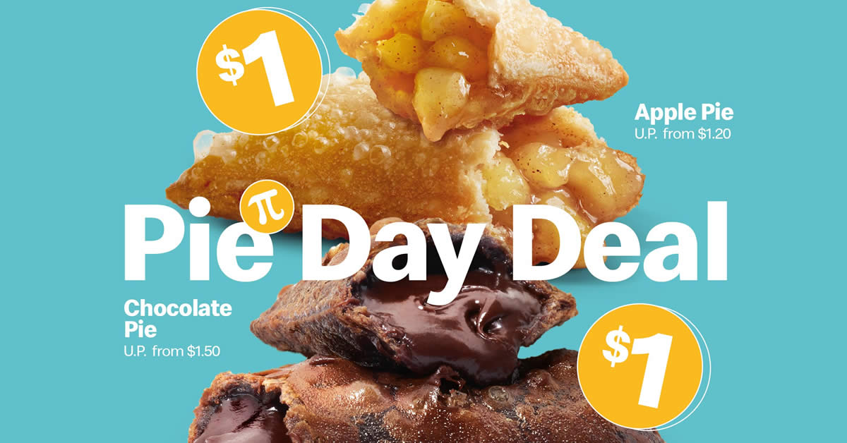 Featured image for McDonald's S'pore is offering $1 Chocolate and Apple Pies from 12 - 14 March 2021
