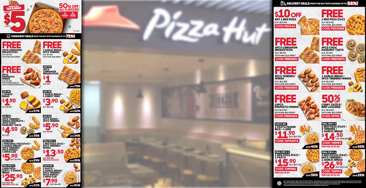 Featured image for Pizza Hut: Save up to 75% off with these delivery & takeaway deals valid till 31 March 2021