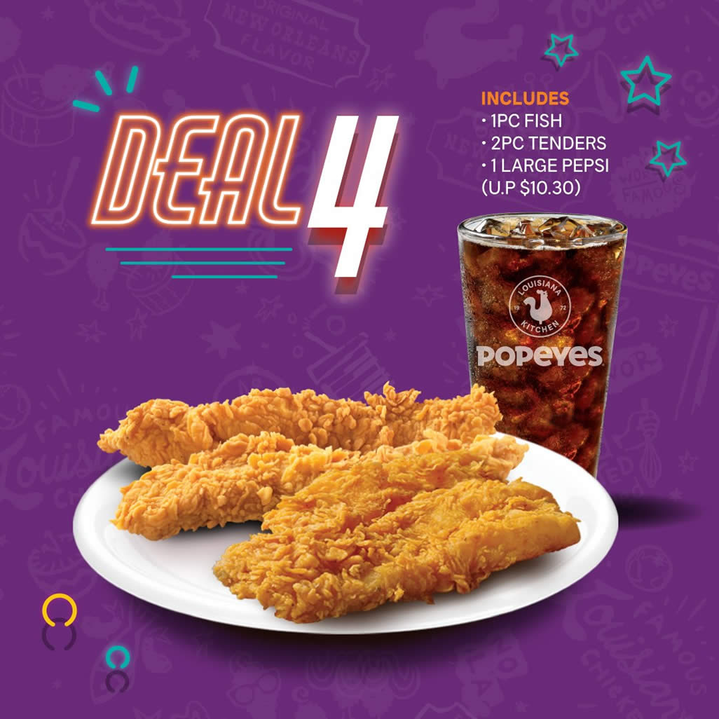 popeyes weekdays dine 5pm